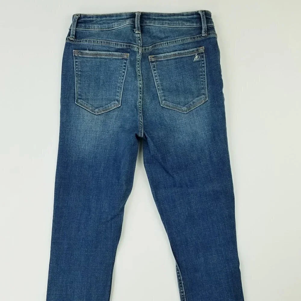 Sam Edelman 27X27 Embroidered Logo Raw Hem The Stiletto High Rise Skinny Ankle
